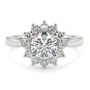 Round Halo Diamond Engagement Ring
