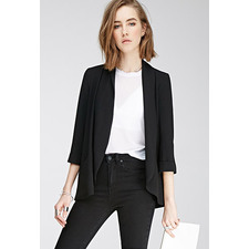 Open-Front Crepe Blazer | Forever 21 - 2000078699