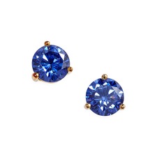 NORDSTROM Sterling Silver Cubic Zirconia Stud Earrings, Main, color, BLUE- GOLD