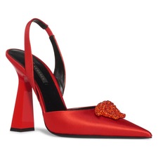 VERSACE La Medusa Slingback Pointed Toe Pump, Main, color, RED
