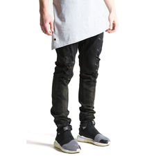 The Countach Carpenter Ripped and Torn Denim in Black