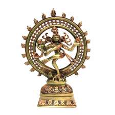 Tansha Quo Nataraj Figurine, Handcrafted Brass, 11.2″