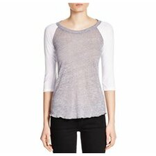 Soothing White and Grey Baseball Tee Suppliers
