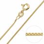 9ct Yellow Gold Plated 1mm Box Chain Necklace