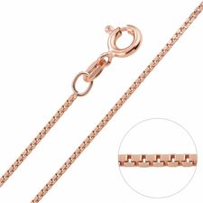 9ct Rose Gold plated 1mm Box Chain Necklace