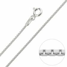 Sterling Silver 1mm Box Chain Necklace