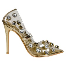 AZALEA WANG Alexa Pointed Toe Pump, Main, color, SILVER