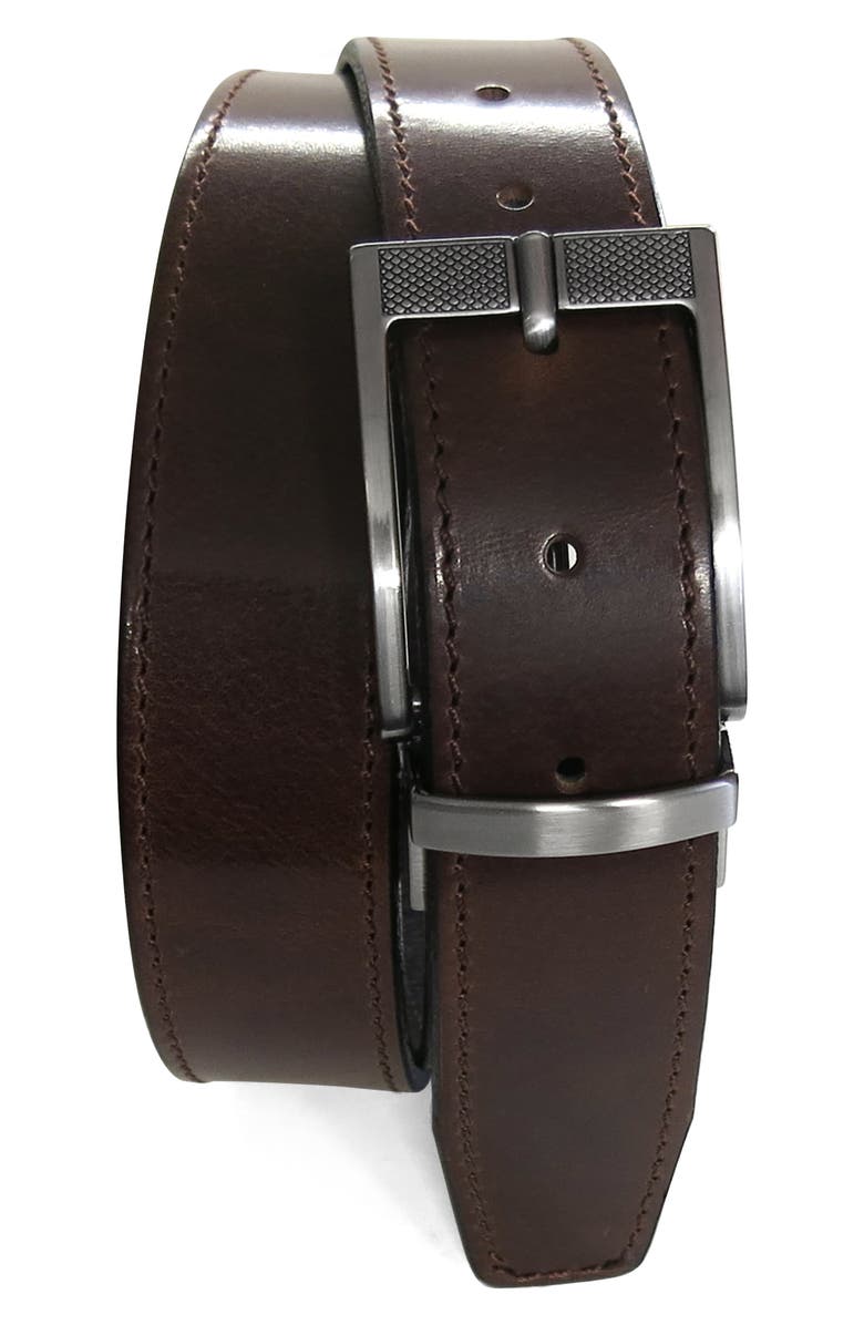 BOCONI Vaughan Reversible Leather Belt, Main, color, Brown
