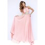 Chiffon Floor-Length Pink Elegant Long Prom Dresses UK