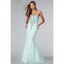 Glamorous And Elegant Mermaid Long Prom Dresses Blue Tulle Trumpet