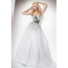Colorful Sweetheart Floor-Length White Long Prom Dresses UK