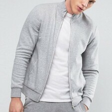Wholesale Light Grey Track Jacket For Men