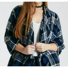 WholesaleÂ Bold Blue &amp; Black Checked Flannel Jacket