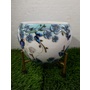 Floral White Planter with Golden Stand