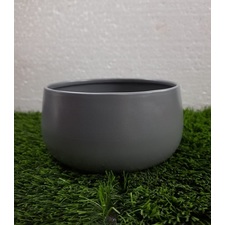 Round Metal Bowl Planter (Graphite Grey)