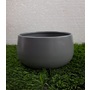 Round Metal Bowl Planter (Graphite Grey)