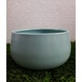 Round Metal Bowl Planter (Pastel Blue)