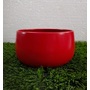 Round Metal Bowl Planter (Red)