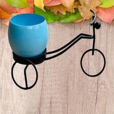 Round Metal Cycle Planter (BLUE)