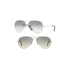 RAY-BAN Standard Original 58mm Aviator Sunglasses, Main, color, GRADIENT SMOKE