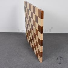 Borderless Hardwood End Grain Chess board - Golden Rosewood &amp; Maple-55 mm square