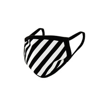 OFF-WHITE Diagonal Stripe Mask in Black | REVOLVE