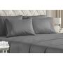 King Size Sheet Set - 6 Piece Set - Hotel Luxury Bed Sheets - Extra Soft - Deep Pockets - Easy Fit - Breathable &amp; Cooling Sheets - Wrinkle Free - Comfy - Gray - Grey Bed Sheets - Kings Sheets - 6 PC