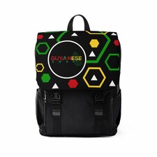 Guyanese Swag Artistic Ice Gold Green Unisex Casual Shoulder Backpack