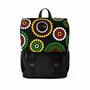 Guyanese Swag Floral Ice Gold Green Unisex Casual Shoulder Backpack