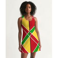 Guyanese Swag Ice Gold Green Women's Racerback Dress