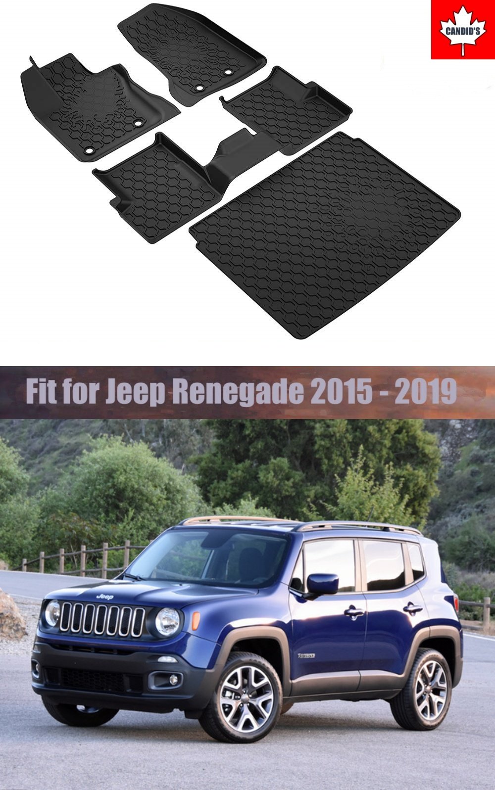 Floor Mats & Cargo for Jeep Renegade 20152019 All Weather Guard Mat