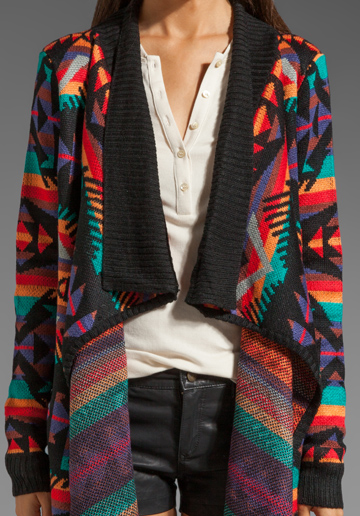 UNIF Desert Poncho Wrap Sweater in Black/Multi at Revolve Clothing - Free Shipping!