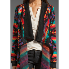 UNIF Desert Poncho Wrap Sweater in Black/Multi at Revolve Clothing - Free Shipping!
