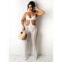 Spaghetti Straps Women Jumpsuit Solid Cutout See Through One Piece