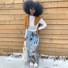 Tassel Patchwork Striped Print Jogger Pants