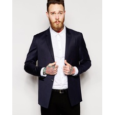 Image 1 of ASOS Longline Blazer With Cropped Sleeves