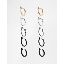 Image 1 of ASOS Hoop Earring Pack