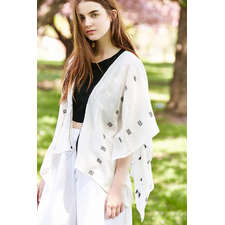 Silence   Noise Geo Shortie Open Poncho - Urban Outfitters