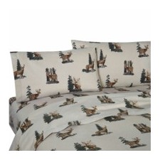 Blue Ridge Trading White Tail Dreams Twin Size Sheet Set by Kimlor