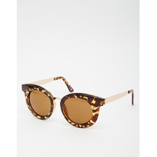 Image 1 of ASOS Ridge V Nose Chunky Round Sunglasses