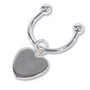 Silver Heart Screwball Keyring