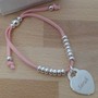 Personalised Pink Friendship Bracelet in Engraved Case