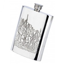 6oz Shooting Pewter Hip Flask