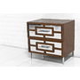St. Tropez Mirrored Walnut Side Table