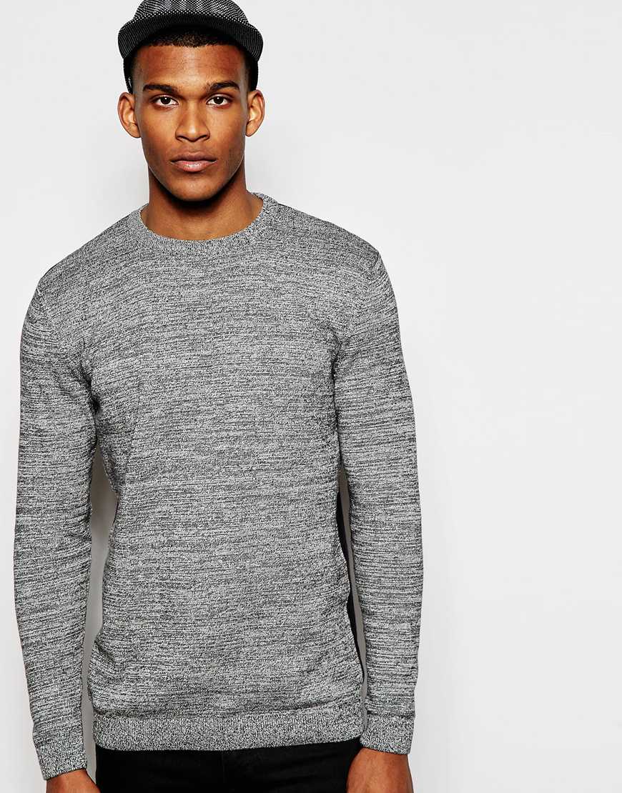 Image 1 of ASOS Cotton Sweater with Contrast Back