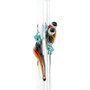 Hummingbird Glass Straws 8 in x 9.5 mm Rainbow Gecko Classic Comfort Size Straw With Cleaning Brush