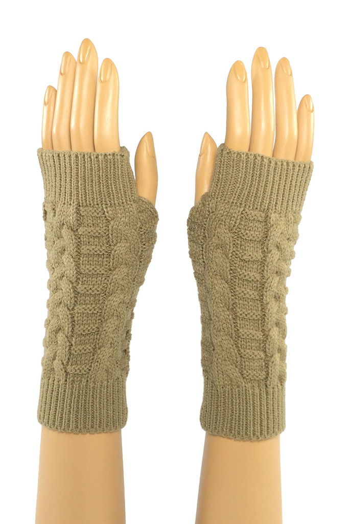 Camel Mid Length Knitted Fi...