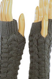 Gray Mid Length Knitted Fin...