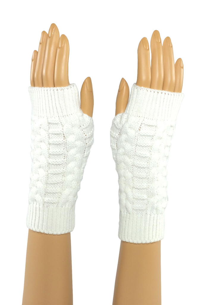 White Mid Length Knitted Fi...