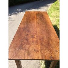 Two plank figured elm farmhouse table